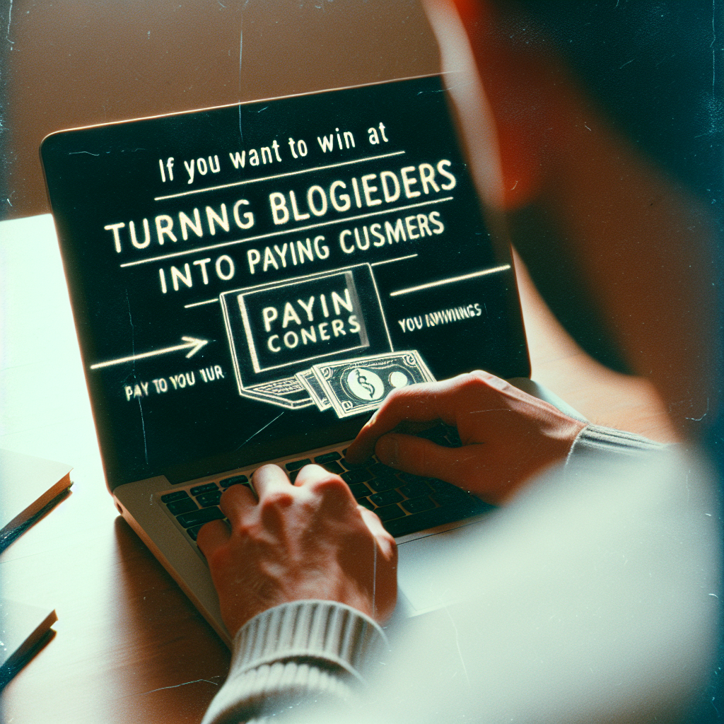 If You Want to Win at how to turn blog readers into paying customers
