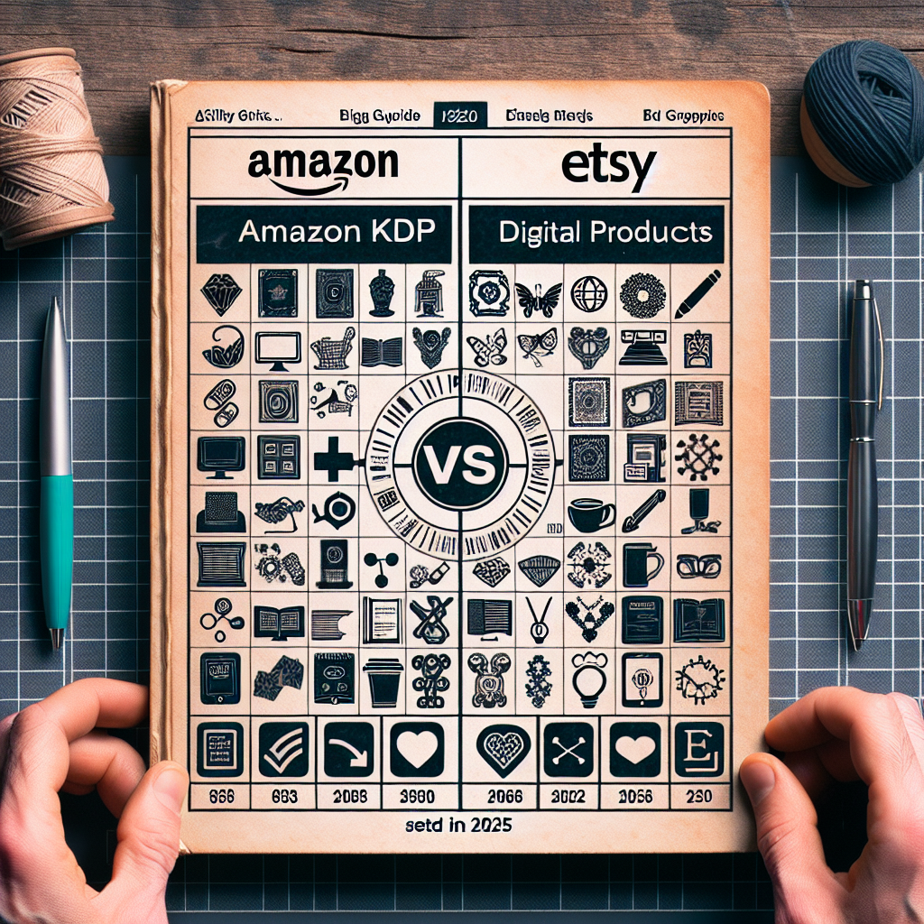 The Ultimate 2025 Guide to Amazon KDP vs Etsy Digital Products