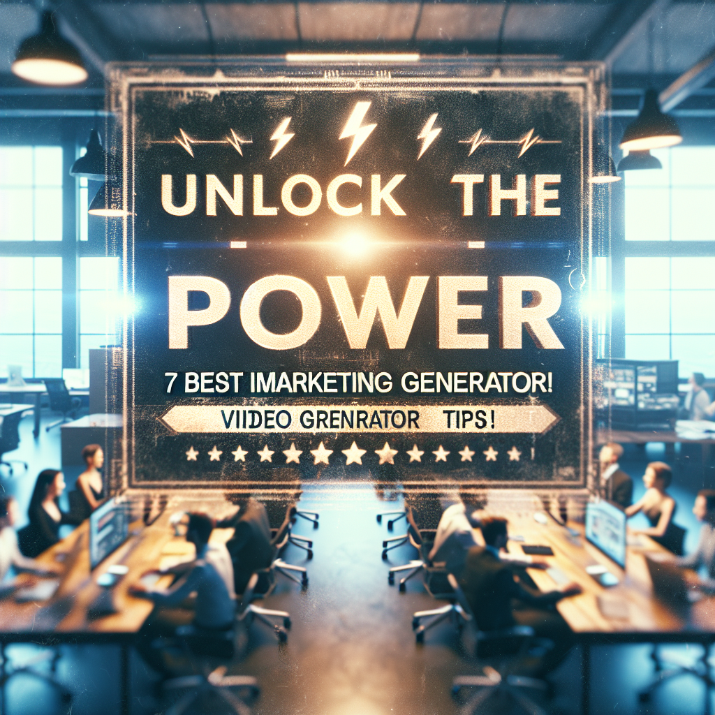 Unlock the Power: 7 Best ai marketing video generator Tips!