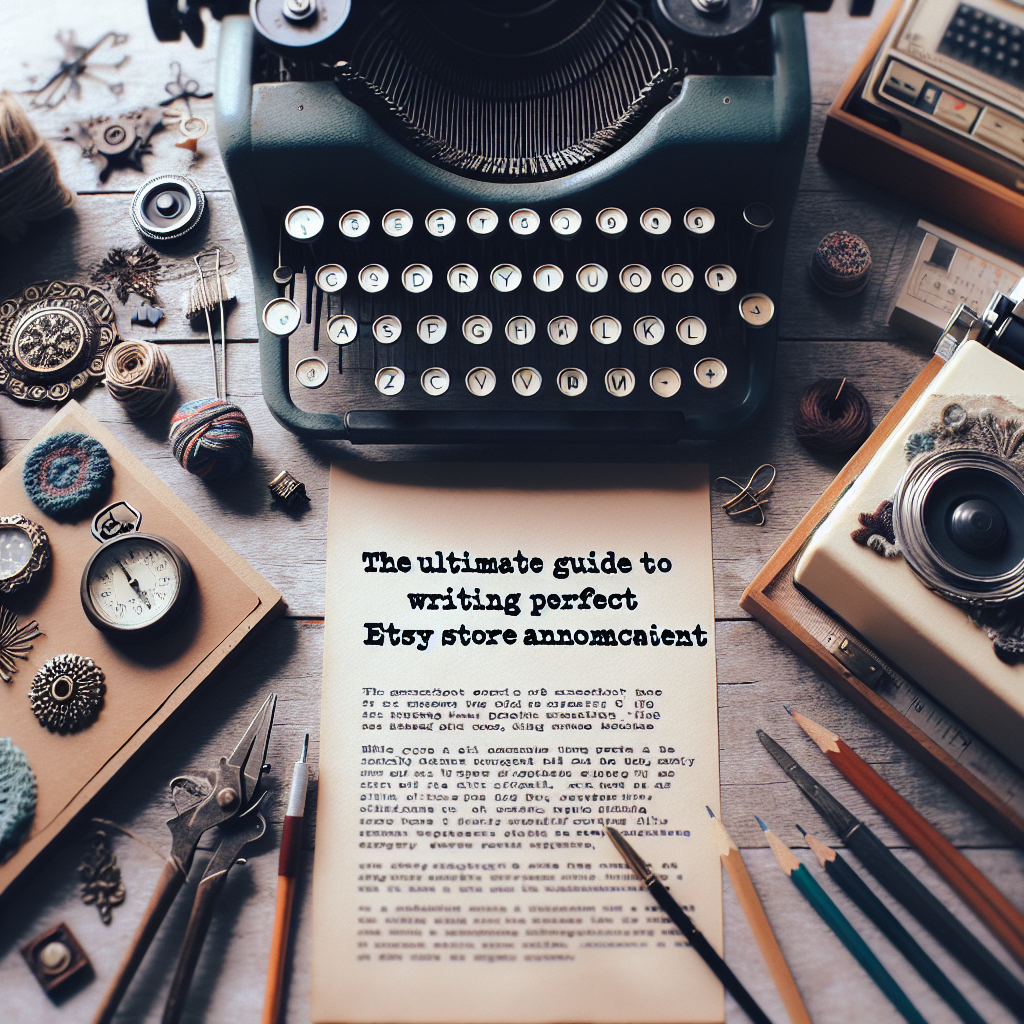Ultimate Guide to Writing the Perfect Etsy Store Announcement